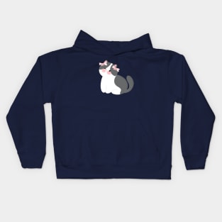 Coquette grey Cat Kids Hoodie